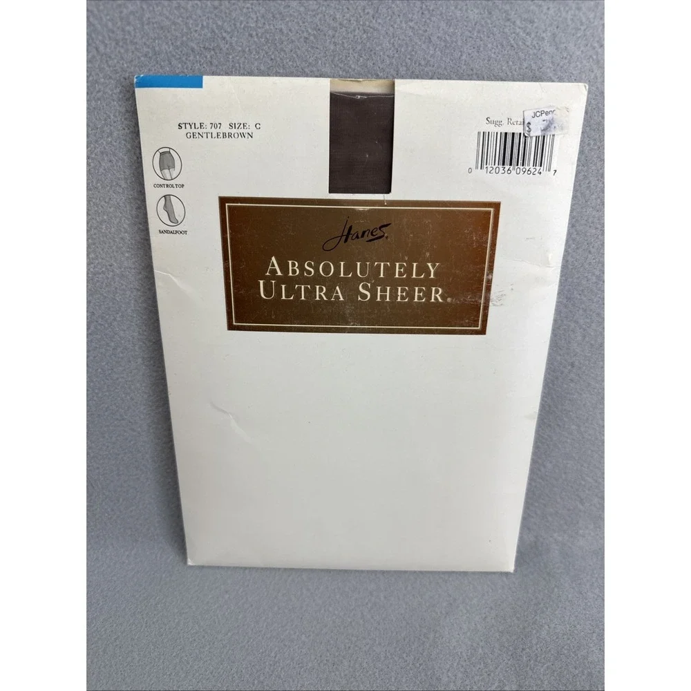 hanes absolutely ultra sheer pantyhose Style 707 Size C Gentle brown P3